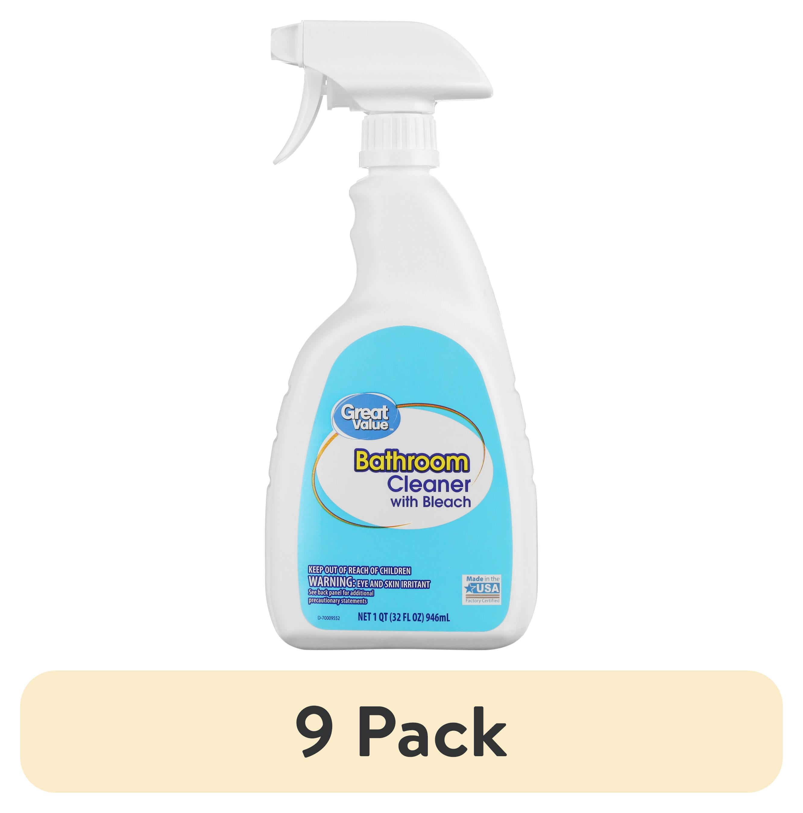 (9 pack) Great Value Bathroom Cleaner with Bleach, 32 fl oz