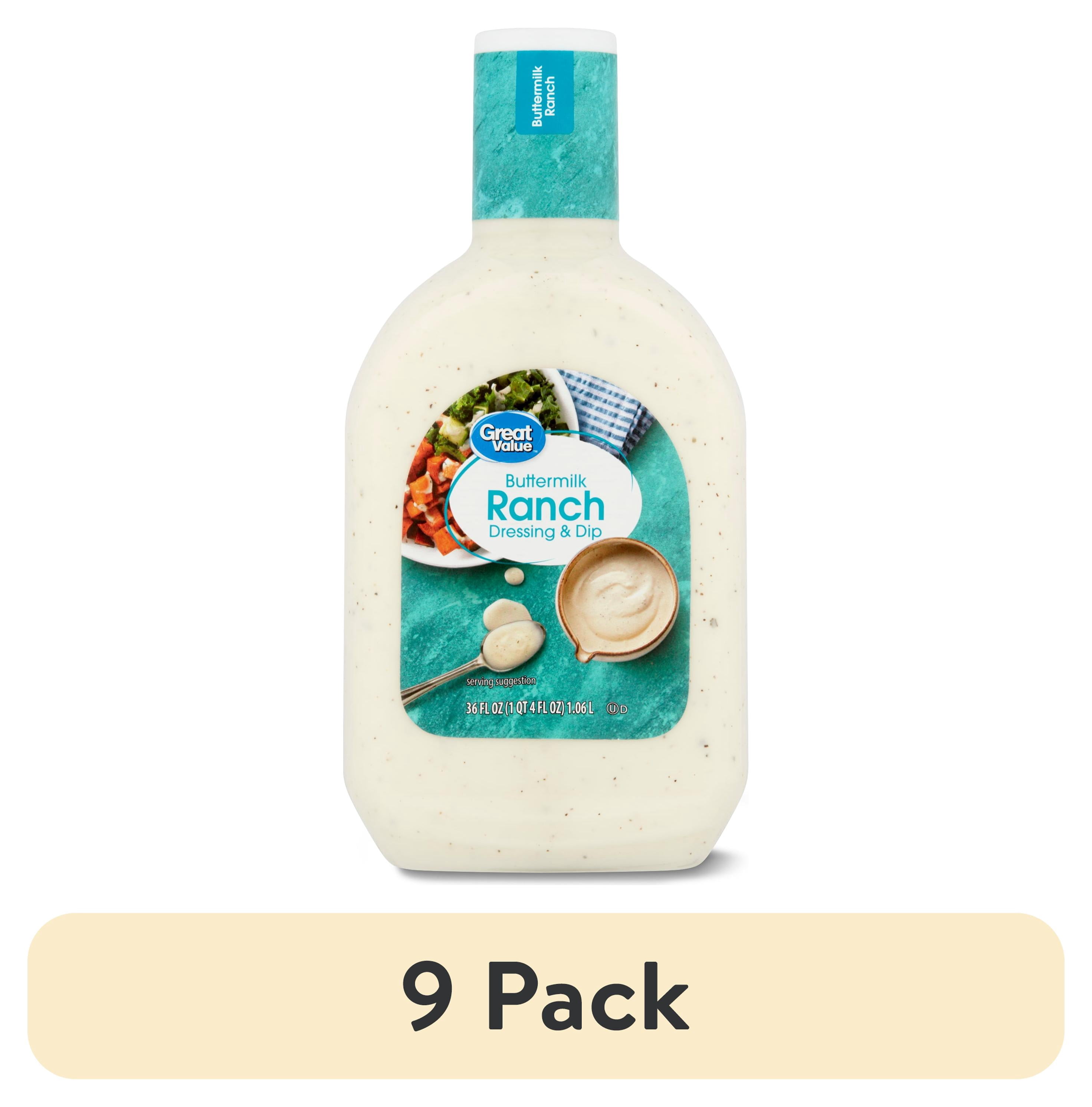 (9 pack) Great Value Buttermilk Ranch Dressing, 36 fl Oz - Walmart.com