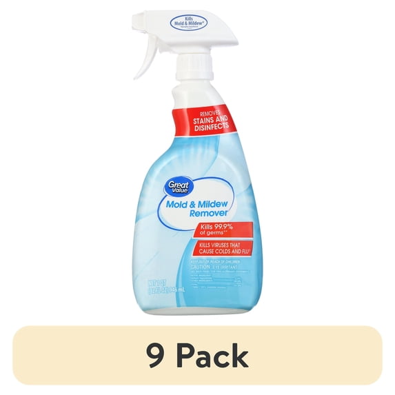 (9 pack) Great Value Mold & Mildew Remover, 1 Quart