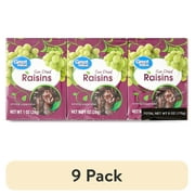 (9 pack) Great Value Sun-Dried Raisins 6 Pack, 6 - 1oz (28g) Cartons