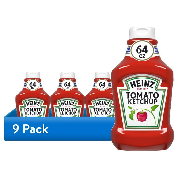 (9 pack) Heinz Tomato Ketchup Value Size, 64 oz Bottle