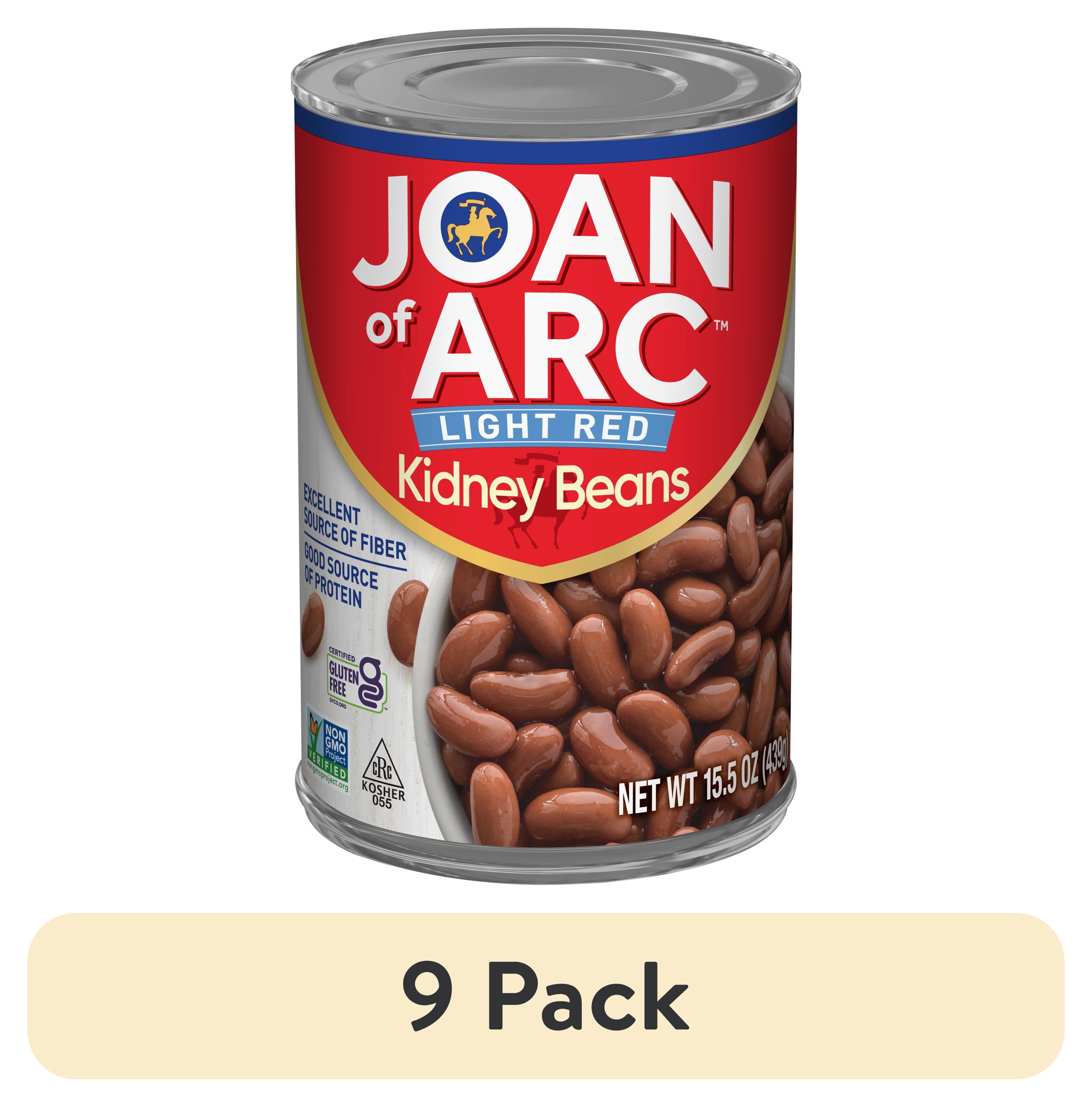 (9 pack) Joan of Arc Light Red Kidney Beans, Gluten-Free, 15.5 oz Can