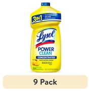 (9 pack) Lysol All Purpose Cleaner, Multi-Surface Disinfectant Floor Cleaner for Mopping Solution, for Bathroom & Kitchen, Lemon & Sunflower, 28 fl oz