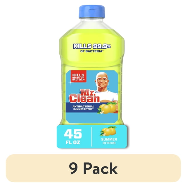 (9 pack) Mr. Clean Antibacterial All Purpose Multi-Surface Cleaner ...