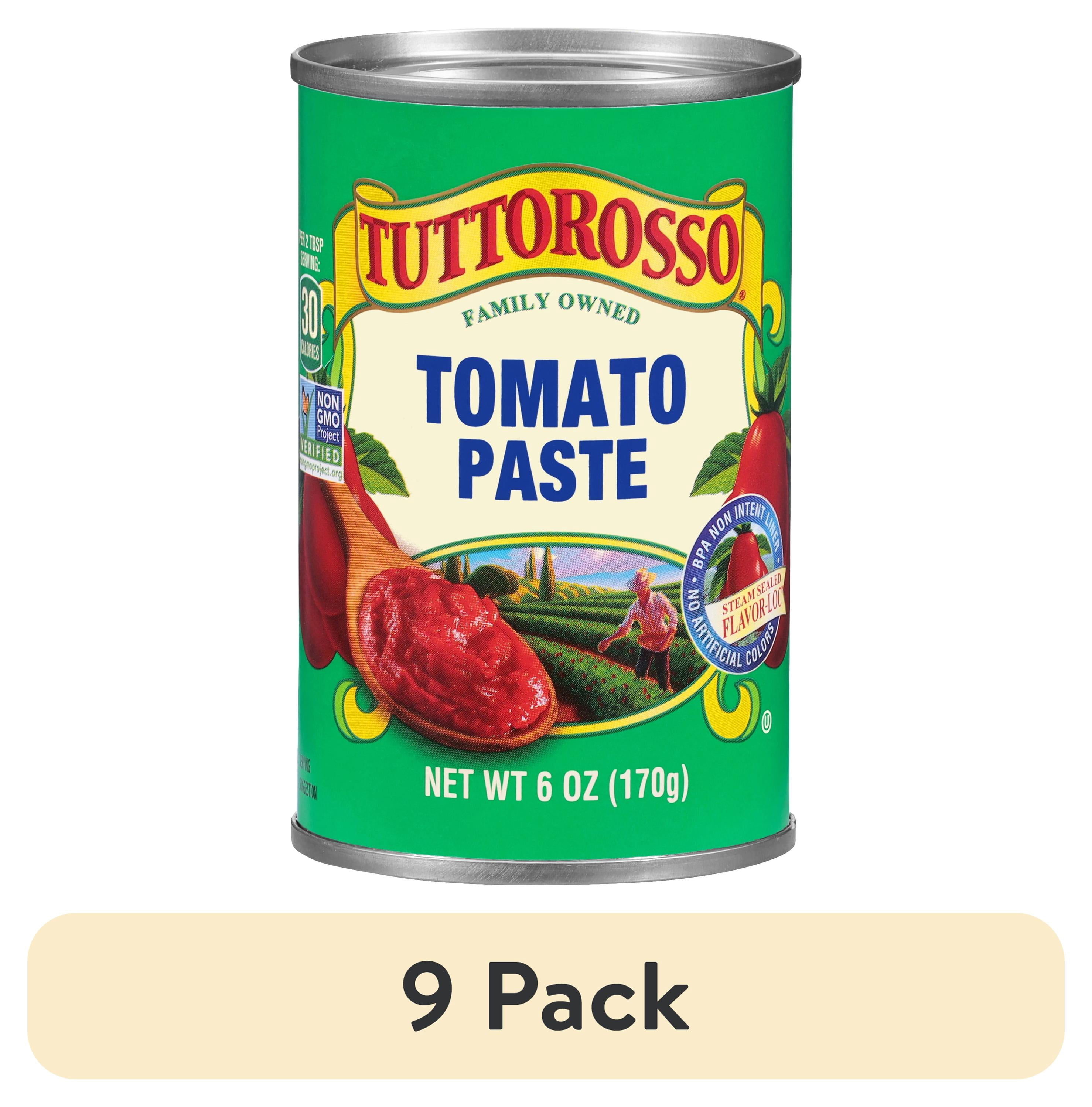 (9 pack) Tuttorosso Tomato Paste, 6 oz Can