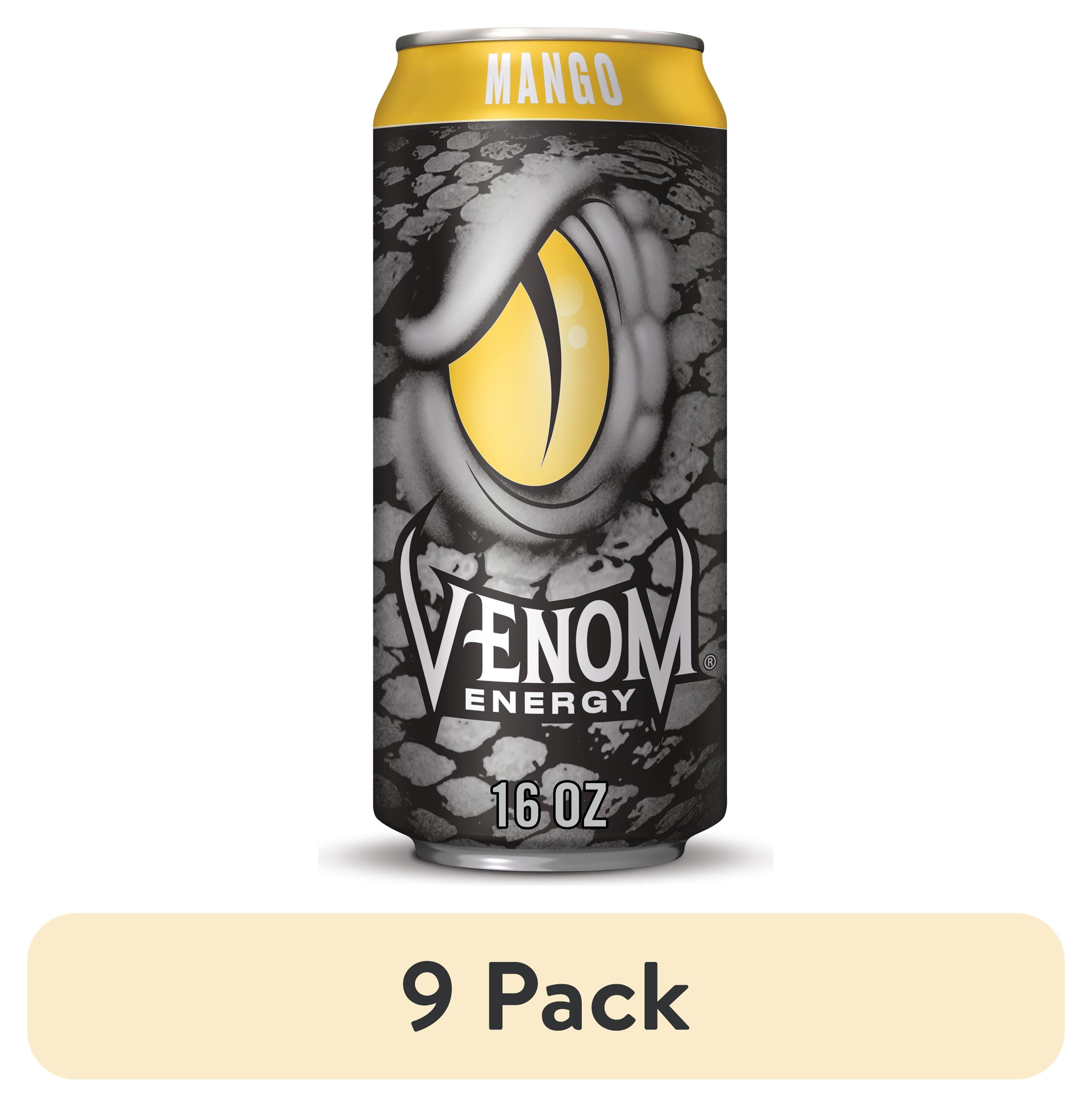 (9 pack) Venom Mango Energy Drink, 16 Fl Oz Can