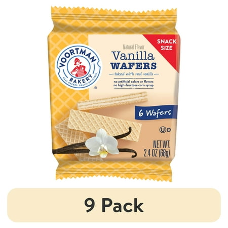 (9 pack) Voortman Vanilla Wafer 2.4 oz.