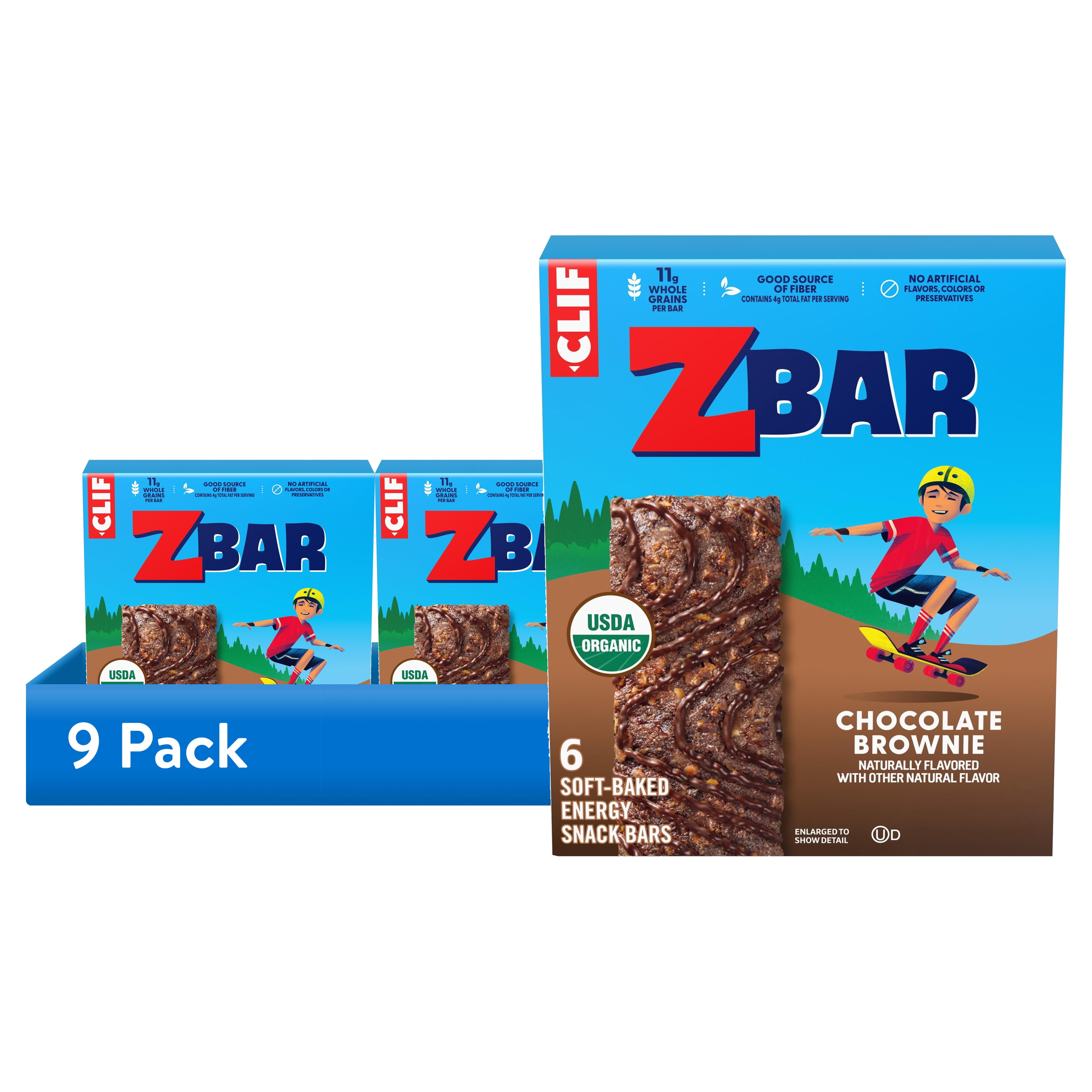 (9 pack) Zbar Chocolate Brownie Soft-Baked Energy Snack Bars, Organic Granola Bars, Snacks for Kids, 6 count