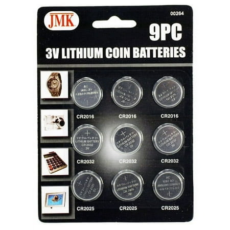 9-pc. 3V Lithium Coin Batteries
