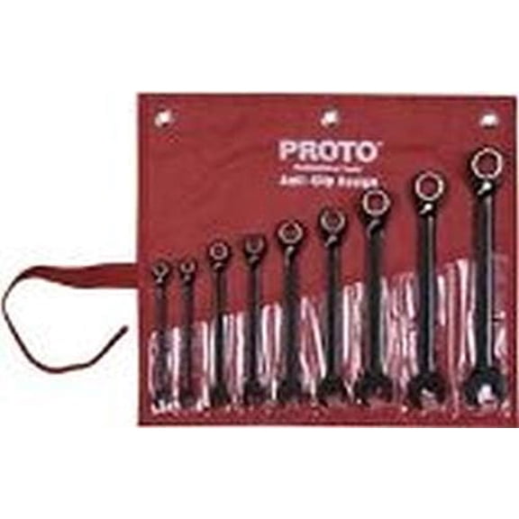 9 pc BLK Chrome Reversible Combo Ratchet Wrench Set - Spline$$Tools & Hardware Other