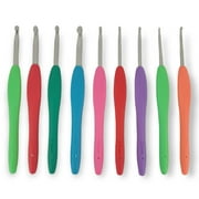 9 pcs Crochet Hooks Set by Yonkey Monkey. Assorted Crochet Hooks with Non-Sticking Ergonomic Handle. Perfect Gift