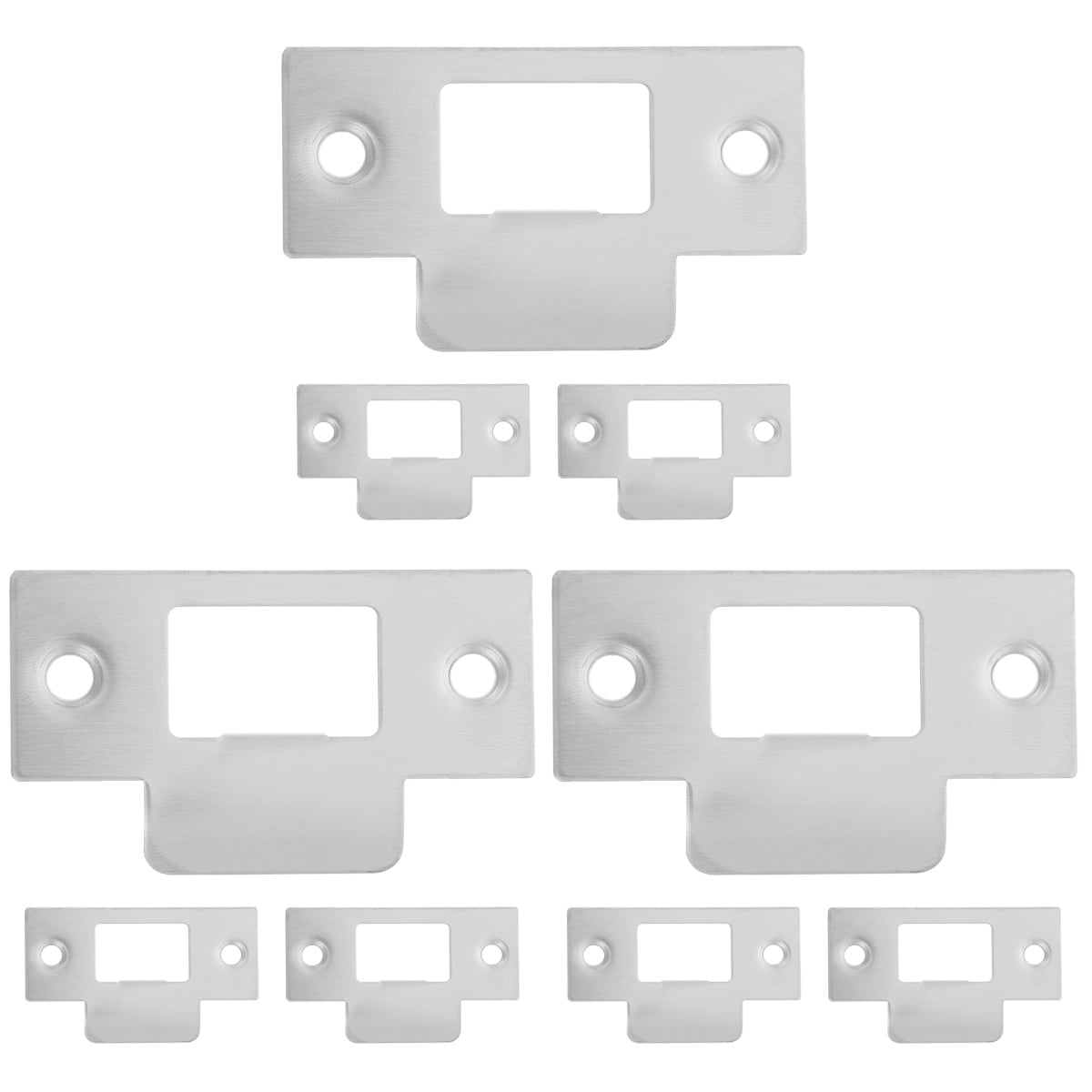 9 pcs Door Safety Strike Plates Stainless Steel Door Reinforcement