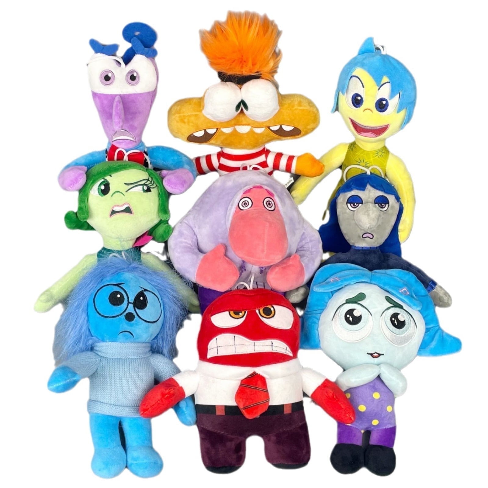 9 pcs Inside Out 2 Plush Toys, Anxiety Plush, Joy Sad Embarrassment Pillow Plushies, Soft Doll Best Gift Choice for Birthday, Christmas, Movie Fans