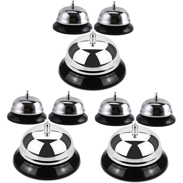 9 pcs ring for anti rust desktop dining bell inside counter restaurant