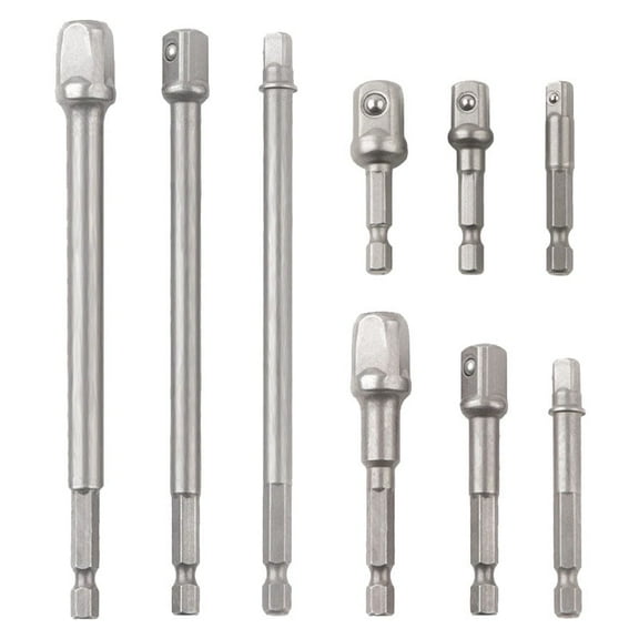 9-piece set of hexagonal handle to square head connecting rod sleeve electric drill adapter large, medium and small fly conversion AD connecting rod set