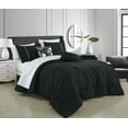 thumbnail image 1 of Bed-in-a-Bag 9-pieces Vaetilda Black and White Comforter and Sheet Set, Bed in Bag Black Bedding Set - King Size, 1 of 8