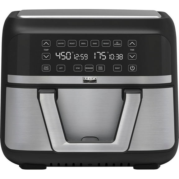 9-qt. Digital Air Fryer with Dual Flex Basket - Stainless Steel