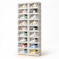 9-tier Foldable Shoe Rack Organizer Ic Doors 18 Pairs White - Walmart.com