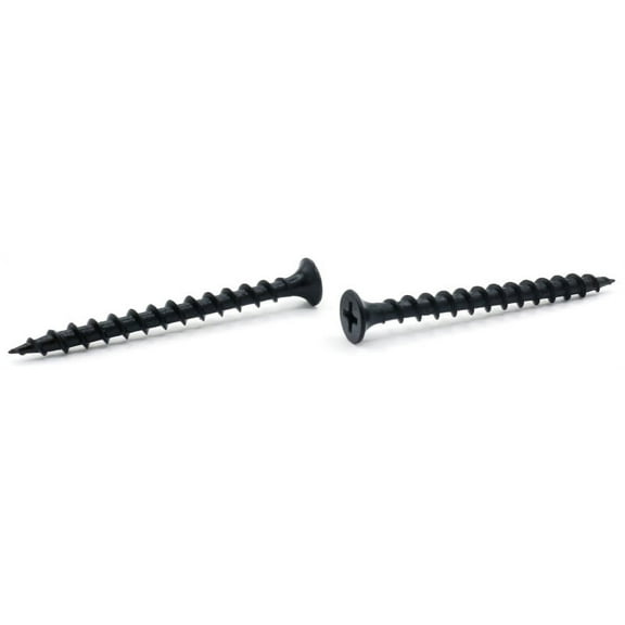 #9 x 1 1/2" Coarse Drywall Screws / Phillips / Bugle Head / Steel / Black Phos - 2000 Piece Carton