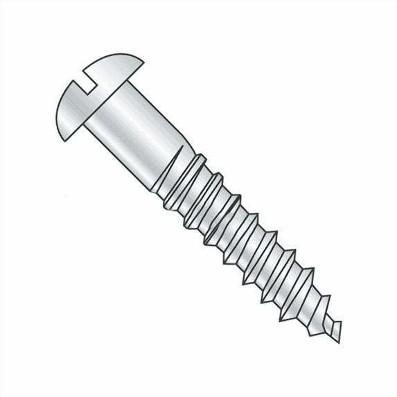 #9 x 1 1/4" Wood Screws / Slotted / Round Head / Steel / Zinc Plating (Quantity: 2000 pcs)