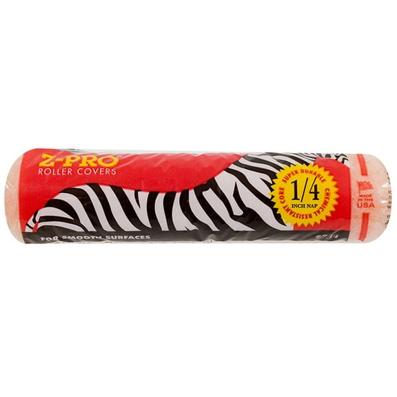 9 x 1/4 Nap Premier 734 Zebra Smooth Surface Roller Cover, Polyester