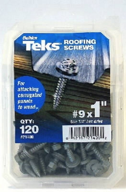 #9 x 1 in. Steel External Hex Head Washer Sharp Point Roofing Screws (120-Pack) #9 x 1 in. Steel External Hex Head Washer Sharp Point Roofing Screws (120-Pack)