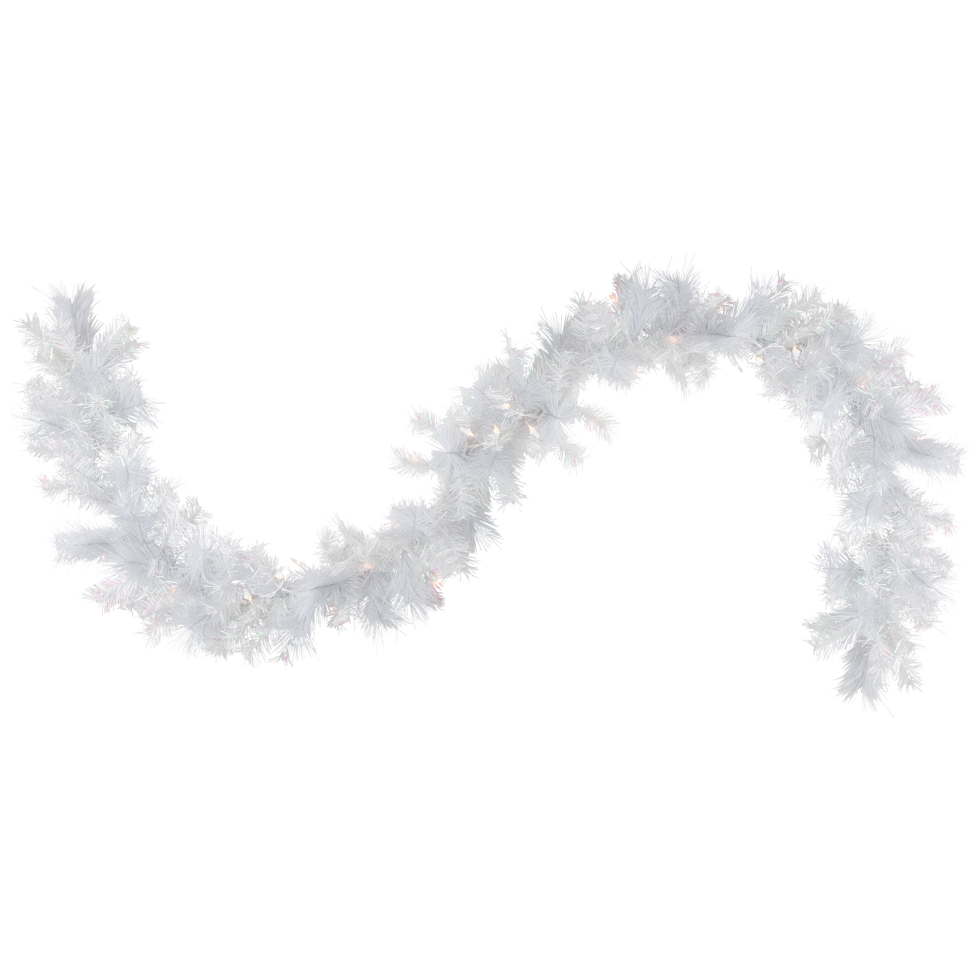 Luminous Pine 14" Pre-Lit Artificial Christmas Garland with Clear Lights