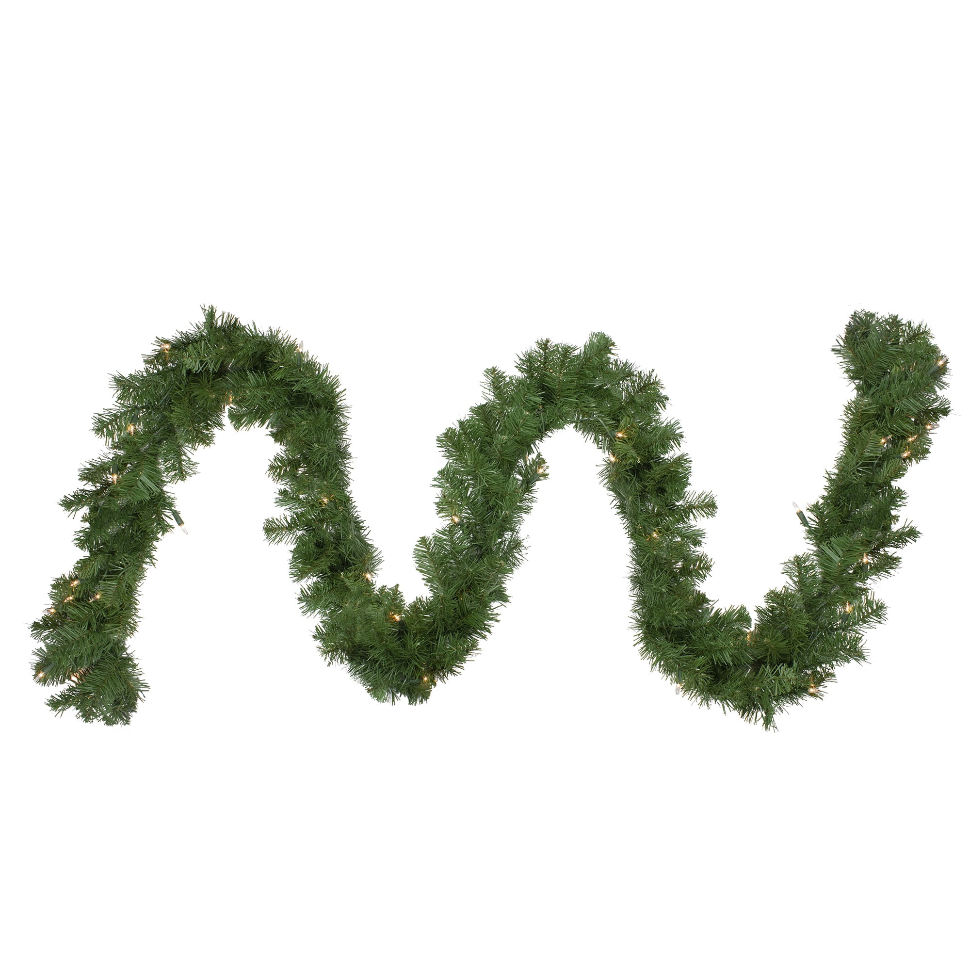 9' x 10" PreLit Windsor Pine Artificial Christmas Garland Clear