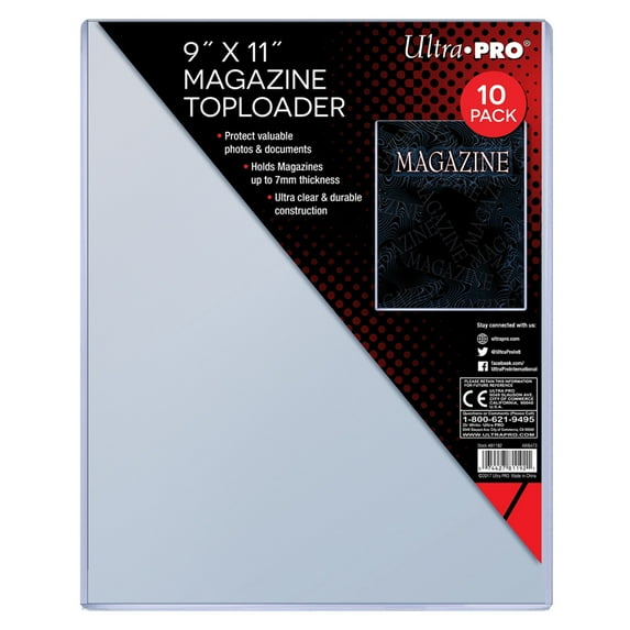 9" x 11" Thick Magazine TOPLOADER® Sleeves (10ct)