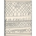 thumbnail image 1 of 9' x 12' Beige and Black Bohemian Geometric Rectangular Area Throw Rug, 1 of 6