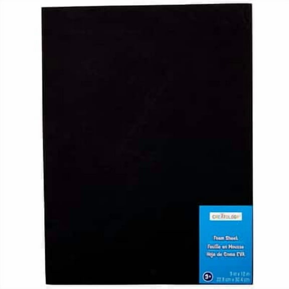 Creatology 9" x 12" Black 2cm Thick Foam Sheet - Great for Diagrams, School Projects, Arts & Crafts - Bulk 20 Pack