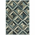 thumbnail image 1 of 9' x 12' Blue Grey Machine Woven Geometric Indoor Area Rug, 1 of 3
