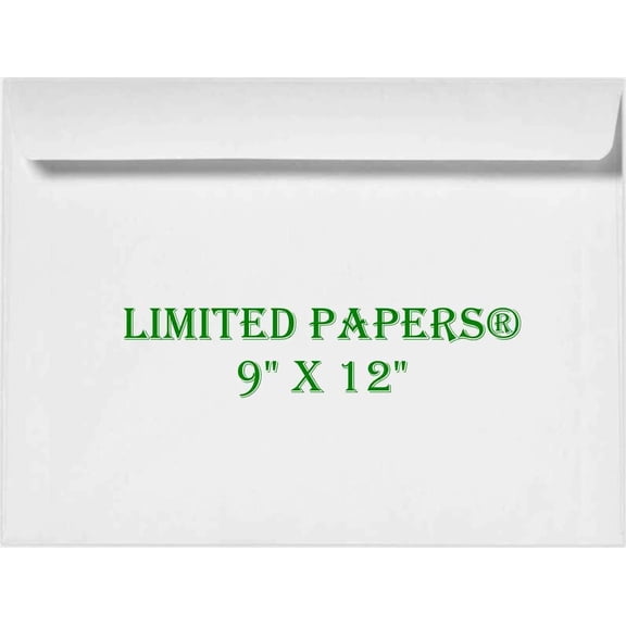 9 x 12 Booklet Envelope - Open Side - 28# White - (9 x 12) - Large Envelope Series (Jumbo) (250)