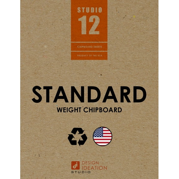 9" x 12" Chipboard. STANDARD. Studio 12 Chipboard Sheets. Loose Sheet Pack.