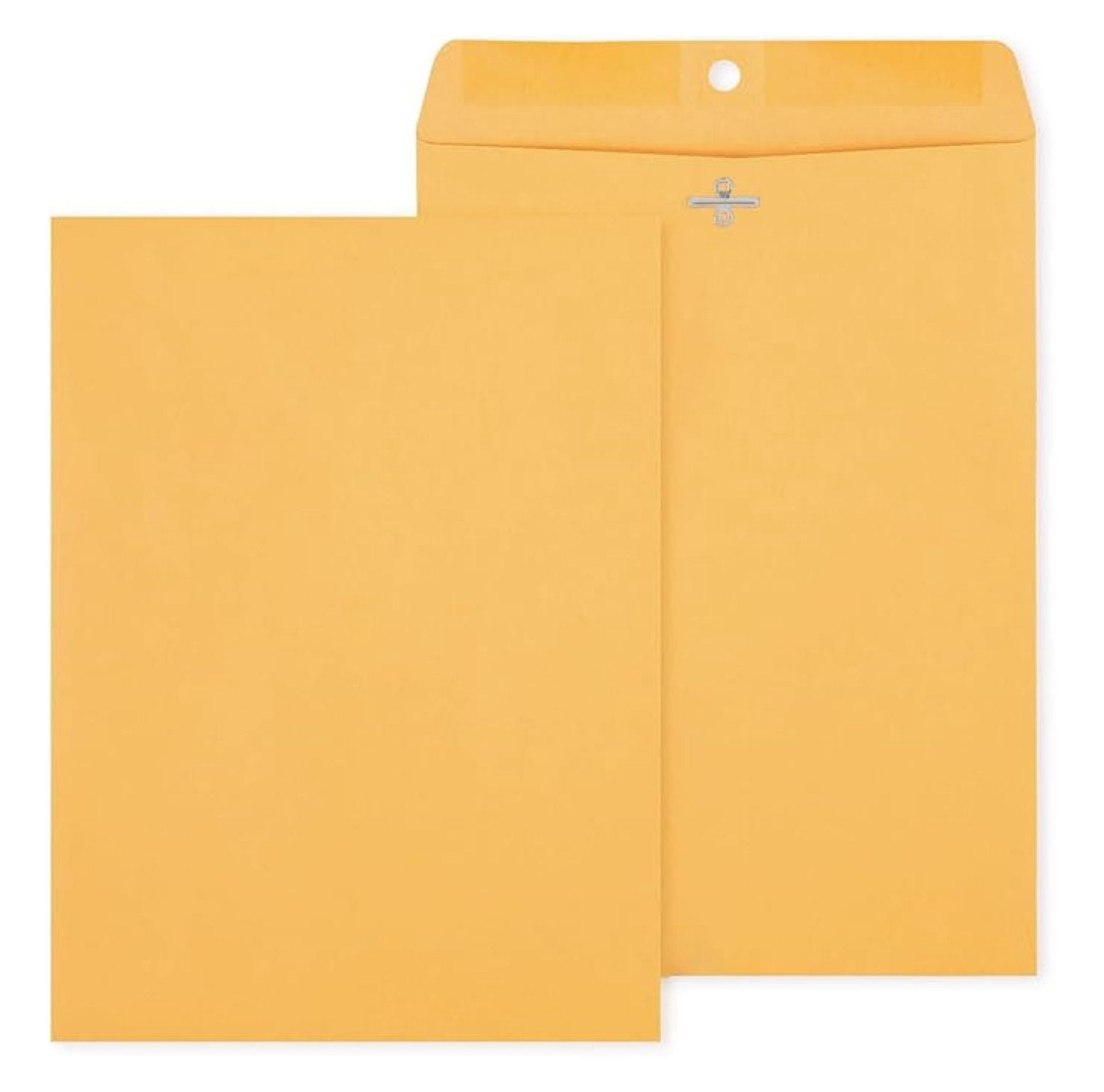 9 x 12 Clasp Envelopes, Brown Manila, Reinforced Metal Clasp & Gummed Seal, Heavy‑Duty Mailing Envelopes, 250/Pack