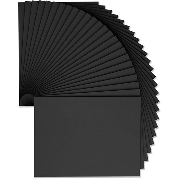 25 Pack 9 x 12 Inch Black Foam Sheets Crafts, 2mm Thick Halloween Foam Papers Set, for Cosplay, Crafting,DIY,Classroom, Scrapbooking, 3D Card Making