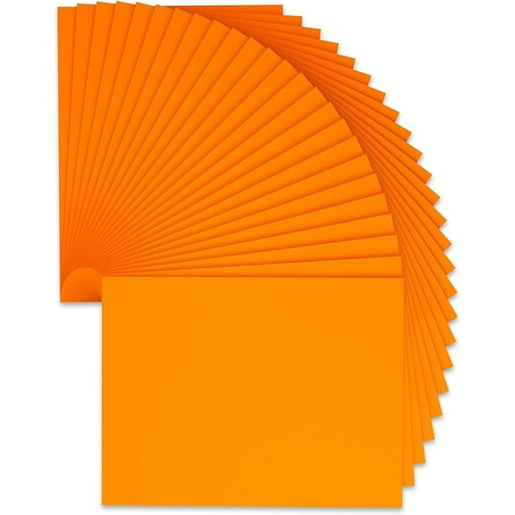 25 Pack 9 x 12 Inch Orange Foam Sheets Crafts, 2mm Thick Halloween Foam Papers Set, for Crafting,DIY,Classroom, Scrapbooking, 3D Card Making
