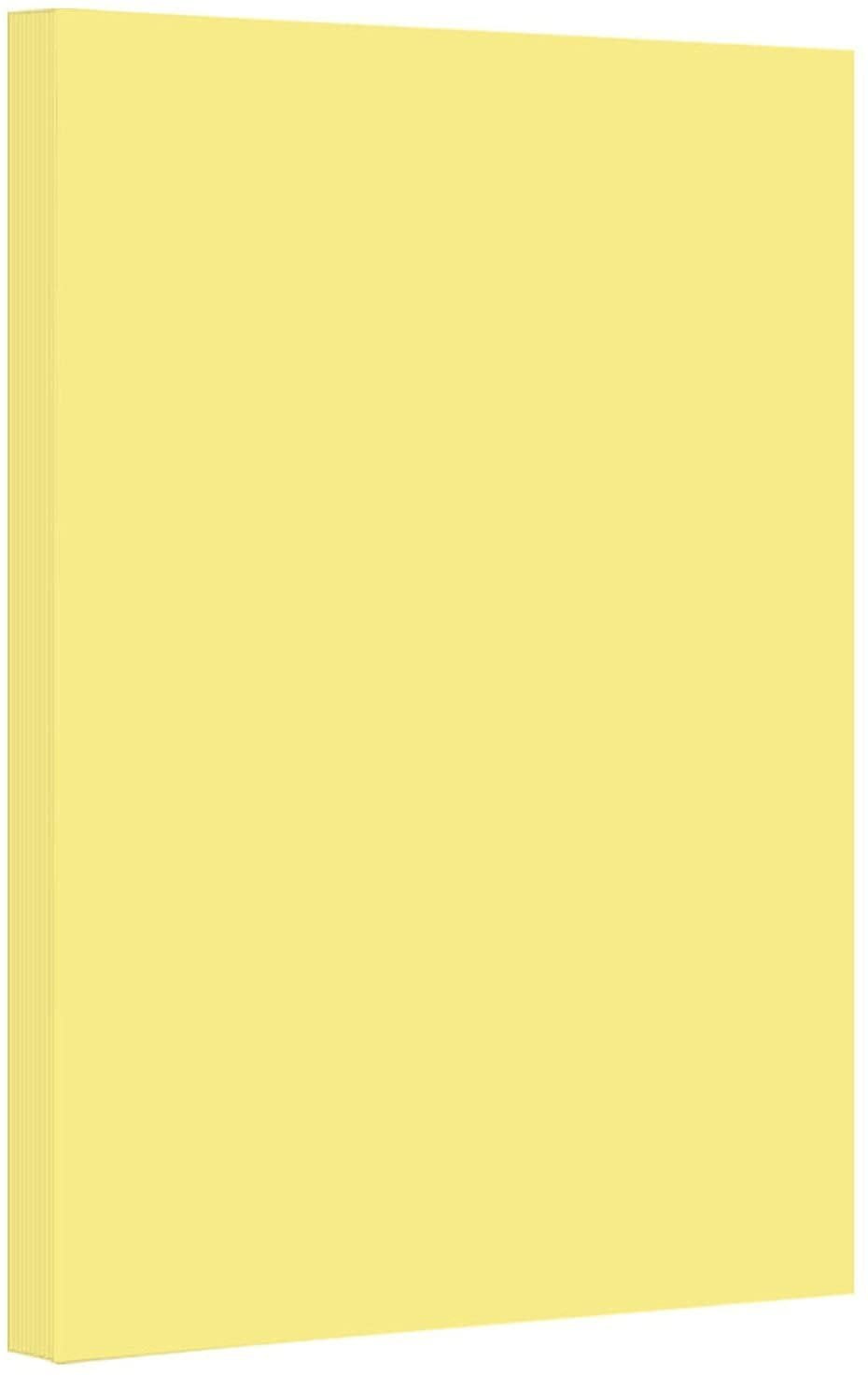 9 x 12 Inches Colored Cardstock Paper 67lb, Vellum Bristol - 50 Sheets Per Pack. (Canary)