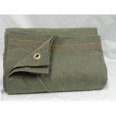 9' x 12' Olive Drab Canvas Tarp