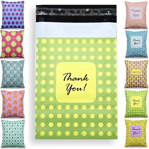 9 x 12 Poly Mailers Designer Quality 2.4Mil Thickness Shipping Plastic Envelopes Mailing Bags Self Adhesive Printed