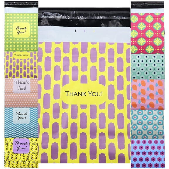 9 x 12 Poly Mailers Designer Quality 2.4Mil Thickness Shipping Plastic Envelopes Mailing Bags Self Adhesive Printed