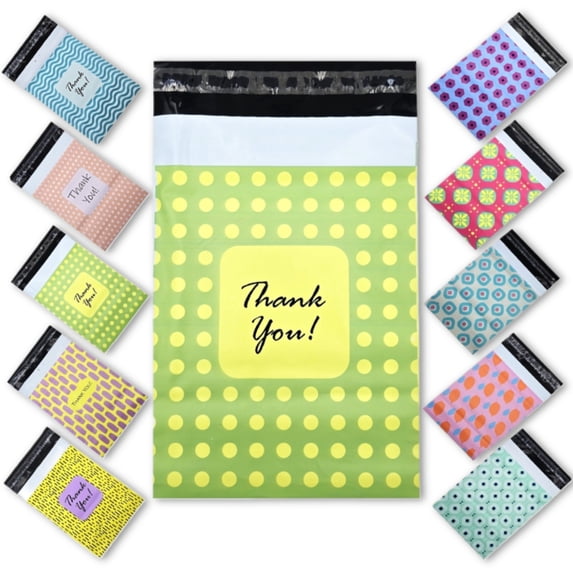 9 x 12 Poly Mailers Designer Quality 2.4Mil Thickness Shipping Plastic Envelopes Mailing Bags Self Adhesive Printed