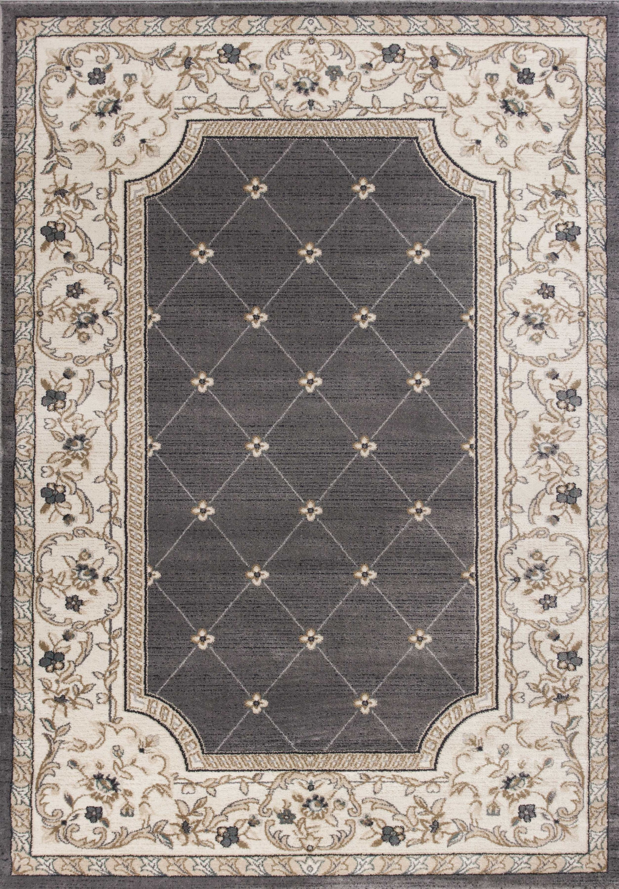9' x 12' Polypropylene Grey or Ivory Area Rug - Walmart.com