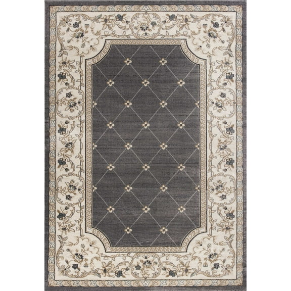9' x 12'  Polypropylene Grey or  Ivory  Area Rug