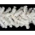 thumbnail image 1 of 9' x 12" Pre-Lit Snow White Artificial Christmas Garland - Clear Lights, 1 of 2