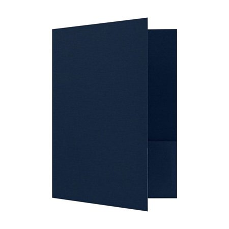 9 x 12 Presentation Folders - Nautical Blue Linen (10 Qty.)