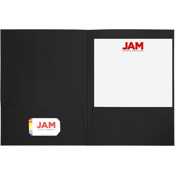 9" x 12" Presentation Folders | Two Pocket | Black Linen | 100lb. Cover | 10 Qty