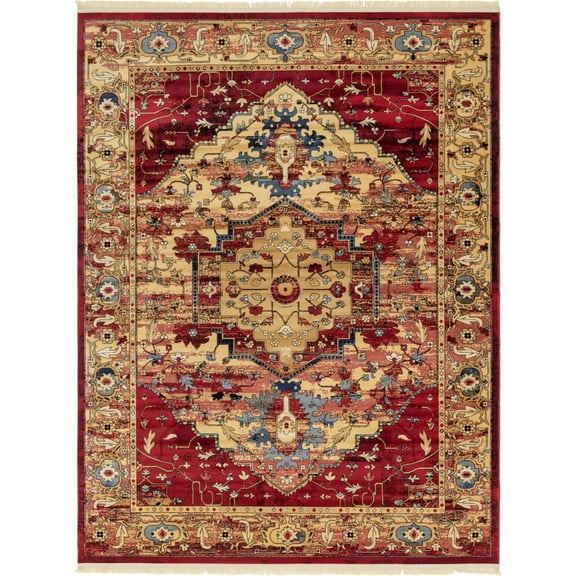 Unique Loom Potomac District Rug , 9' 0" x 12' 0" ,Red