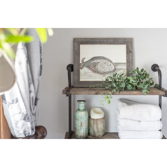 9" x 12" Rustic Farmhouse Weathered Gray Wood Frame