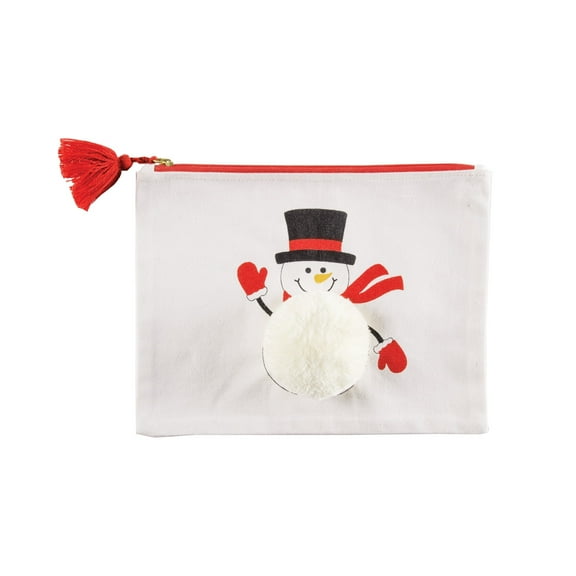 9" x 12" Snowman Pouch Zipper Makeup Bag Organizer Pouch